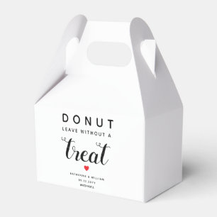 Doughnut Leave Without a Treat Elegant Wedding Favor Box