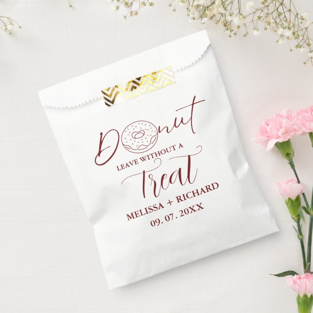 Doughnut leave without a treat wedding doughnut  f favour bag (Sealed)