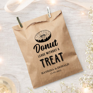 Doughnut Leave Without A Treat   Wedding Favour Ba Bag
