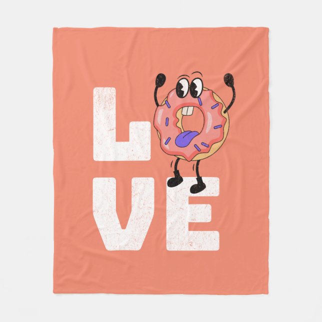 Doughnut love fleece blanket (Front)