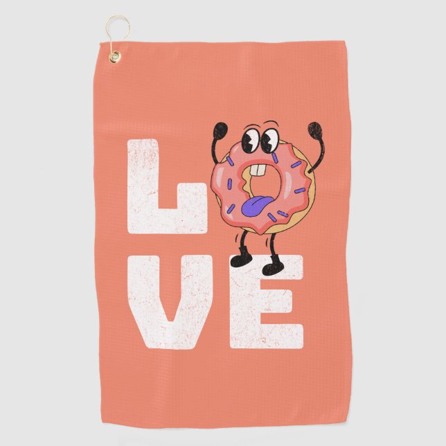 Doughnut love golf towel (Front)
