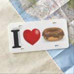 Doughnut Lover License Plate<br><div class="desc">License plate for those who like doughnuts and a cup of coffee.</div>