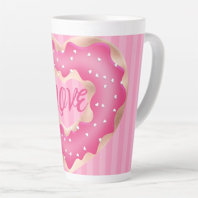 Doughnut Lover Rose Latte Mug (Angle droit)