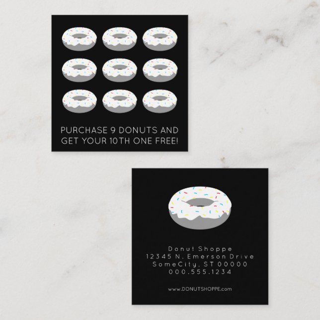 doughnut loyalty stamp (Front/Back)