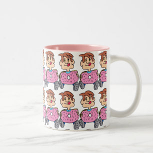 Doughnut Man Two-Tone Coffee Mug