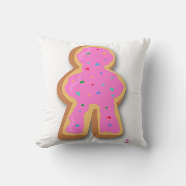Doughnut Meeple Fun Board Game Artsy Design Throw Pillow (Front)