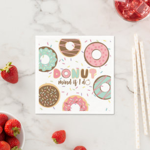 Doughnut Mind If I DO Bridal Shower Napkin