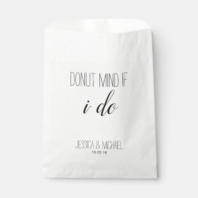 Doughnut mind if I  do custom wedding favour candy Bag (Front)