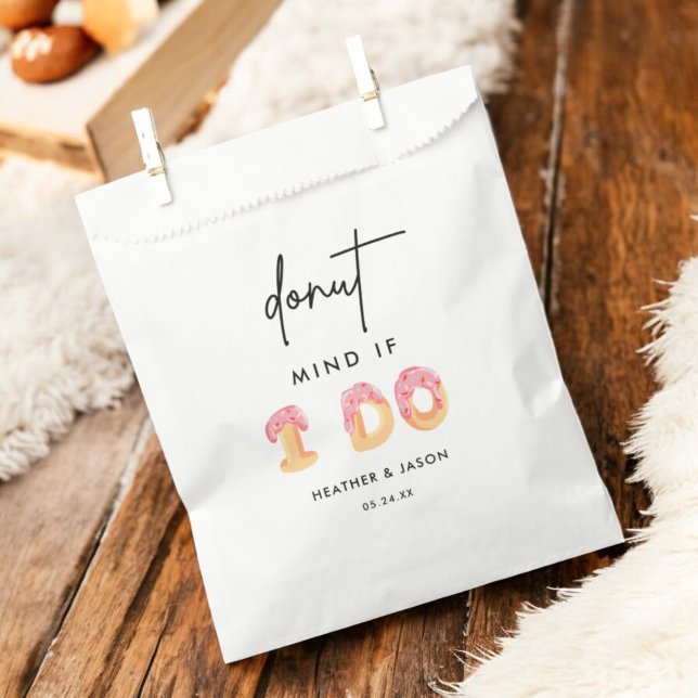 Doughnut Mind If I Do Doughnut Bar Wedding Favour Bag (Creator Uploaded)