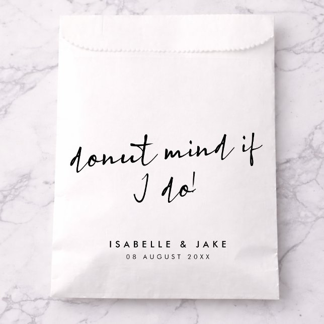 Doughnut mind if I do | Minimalist Script Wedding Favour Bag (Creator Uploaded)