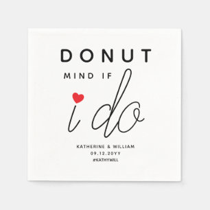 Doughnut mind if I do red heart Napkin