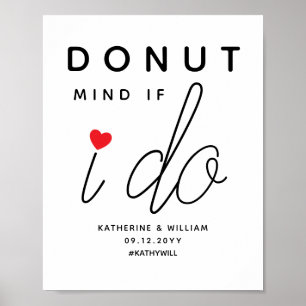 Doughnut Mind if I Do Sign for Wedding Snacks