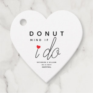 Doughnut Mind If I Do Wedding Snack Custom Favour Tags