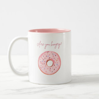 Doughnut Mug – “Are You Hungry?” Cute Quote Design