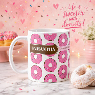 Doughnut Mug with Name and Quote