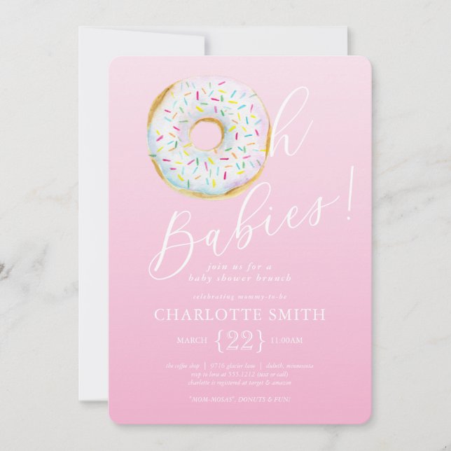 Doughnut Multiples Baby Shower Invitation (Front)