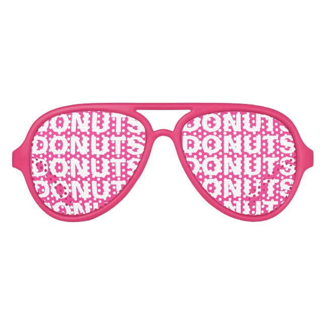 Doughnut obsession party shades funny pink sunglas (Front)