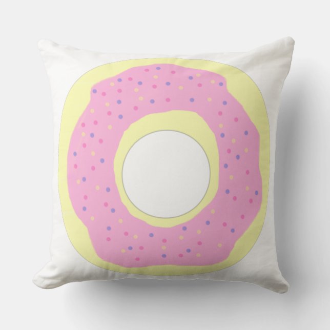 doughnut painting art throw pillow (Front)
