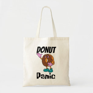 Doughnut panic doughnut tote bag