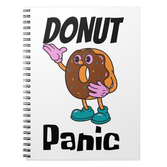 Doughnut Panic Funny Notebook (Front)