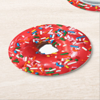 Doughnut Paper Drink Coasters