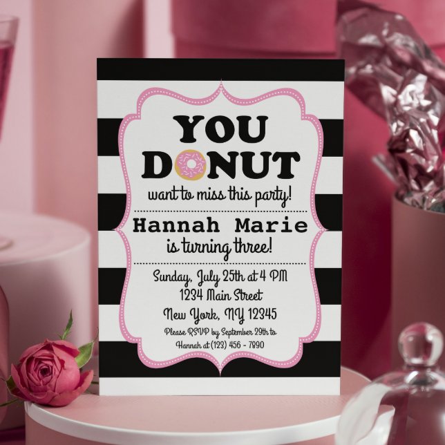 Doughnut Party Birthday Invitation (Creator Uploaded)
