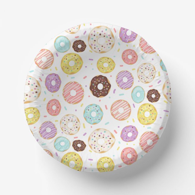Doughnut Party Paper Bowls Plate (Front)