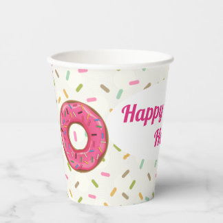 Doughnut Party Personalized  Paper Cups