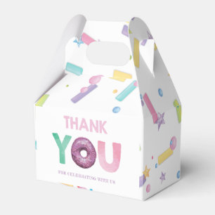 Doughnut Party personalized Thank you Favor Box