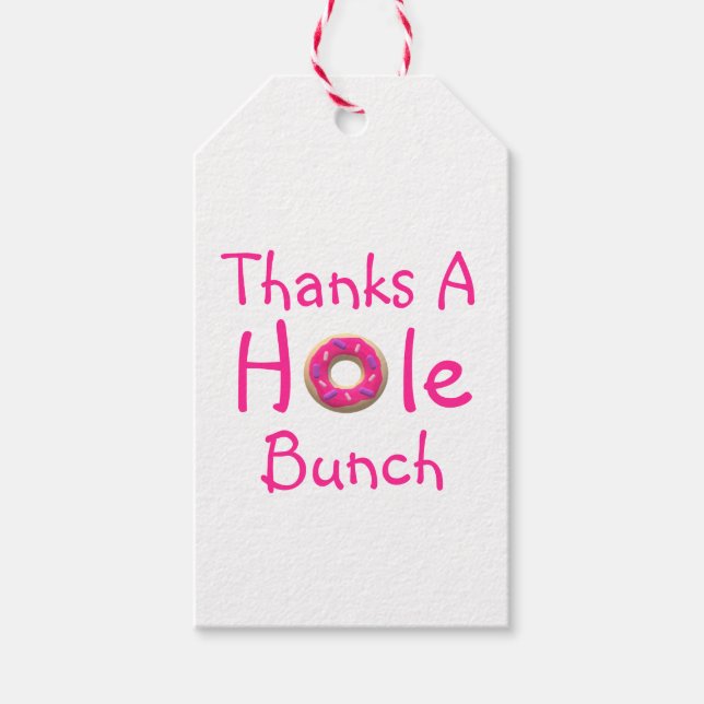 Doughnut Party Thank You Gift Tags (Front)