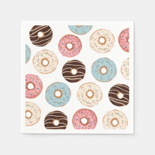 Doughnut Pattern Birthday Napkin