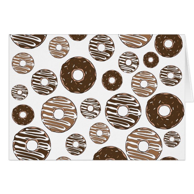 Doughnut Pattern, Chocolate Doughnuts, Caramel Dou (Front Horizontal)
