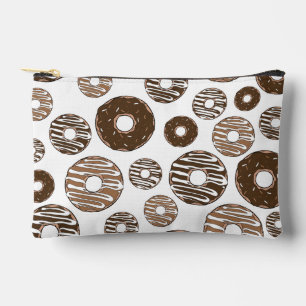 Doughnut Pattern, Chocolate Doughnuts, Caramel Dou Accessory Pouch