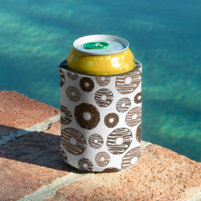 Doughnut Pattern, Chocolate Doughnuts, Caramel Dou Can Cooler (In Situ Pool)