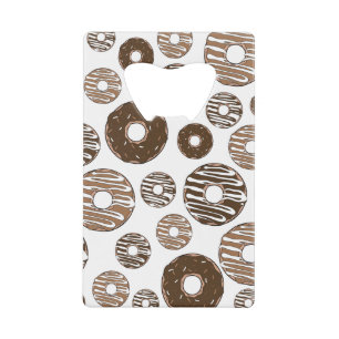 Doughnut Pattern, Chocolate Doughnuts, Caramel Dou Credit Card Bottle Opener
