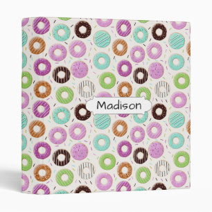 Doughnut Pattern custom name binders