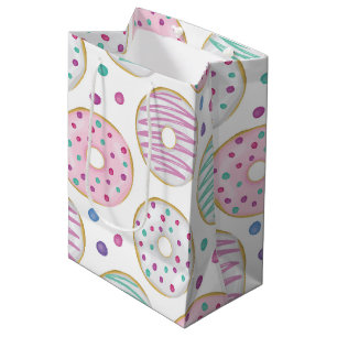 Doughnut Pattern Cute Colourful Medium Gift Bag
