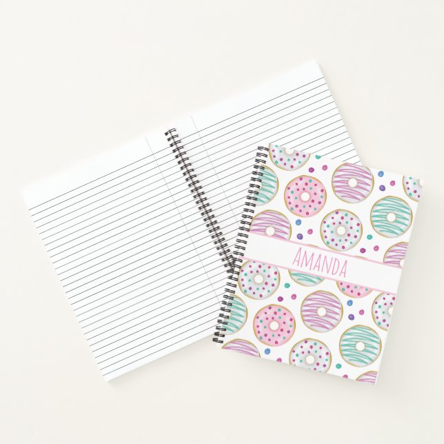 Doughnut Pattern Cute Colourful Notebook (Inside)