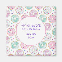 Doughnut Pattern Cute Colourful Save the Date