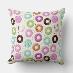 Doughnut Pattern throw pillows