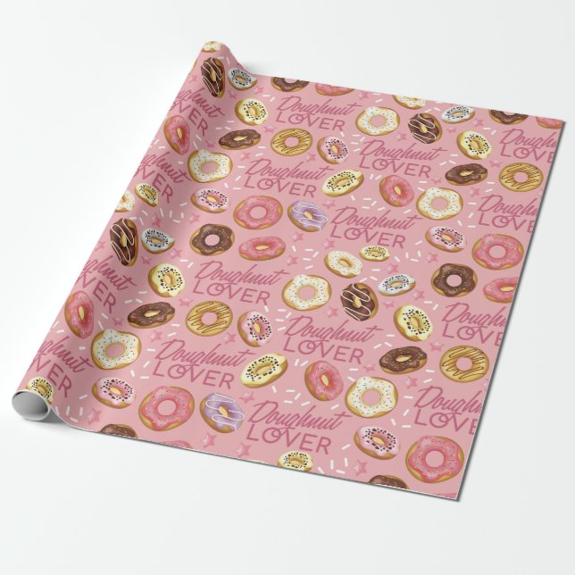 Doughnut Pattern Wrapping Paper (Unrolled)