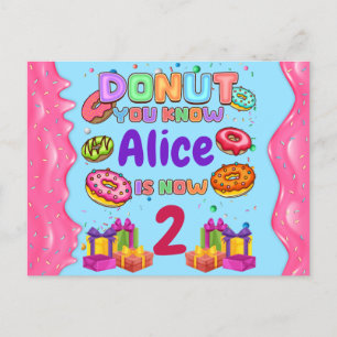 Doughnut Personalized Colour Sprinkle Birthday Par Holiday Postcard