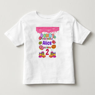 Doughnut Personalized Colour Sprinkle Birthday Par Toddler T-shirt