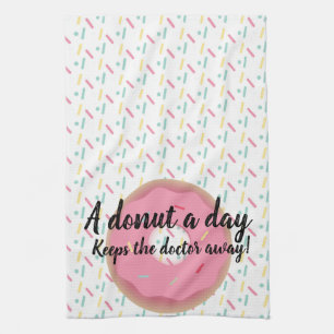 Doughnut Physician Funny Gift Kitchen Towel