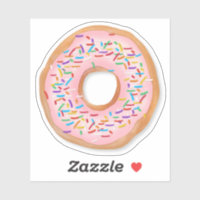 Doughnut Pink Frosting Sprinkles Cute Food | Dough