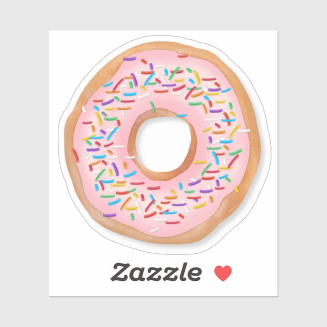 Doughnut Pink Frosting Sprinkles Cute Food | Dough (Sheet)