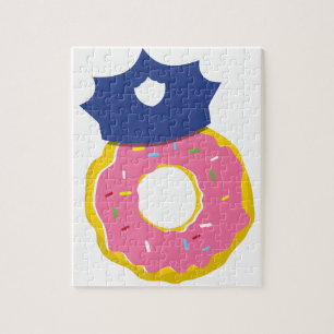 doughnut police officers hat jigsaw puzzle