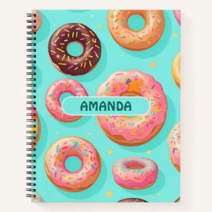Doughnut Rainbow Colourful Personalized Pattern Notebook