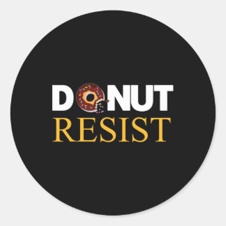 Doughnut Resist Funny Perfect Gift For Police Cops Classic Round Sticker