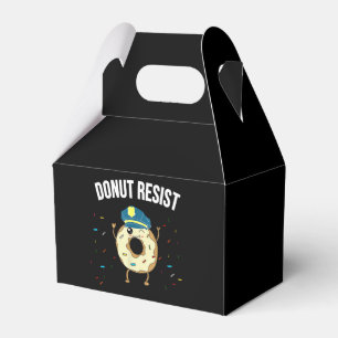 Doughnut Resist Meme Funny Police Officer Support  Favor Box